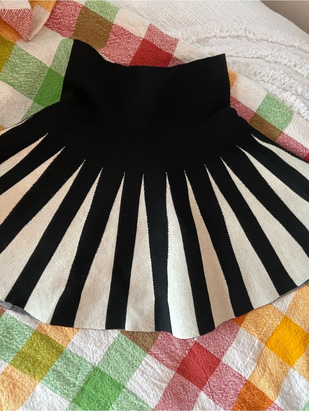 Connection 18 Black & Cream Radiant Skater Skirt